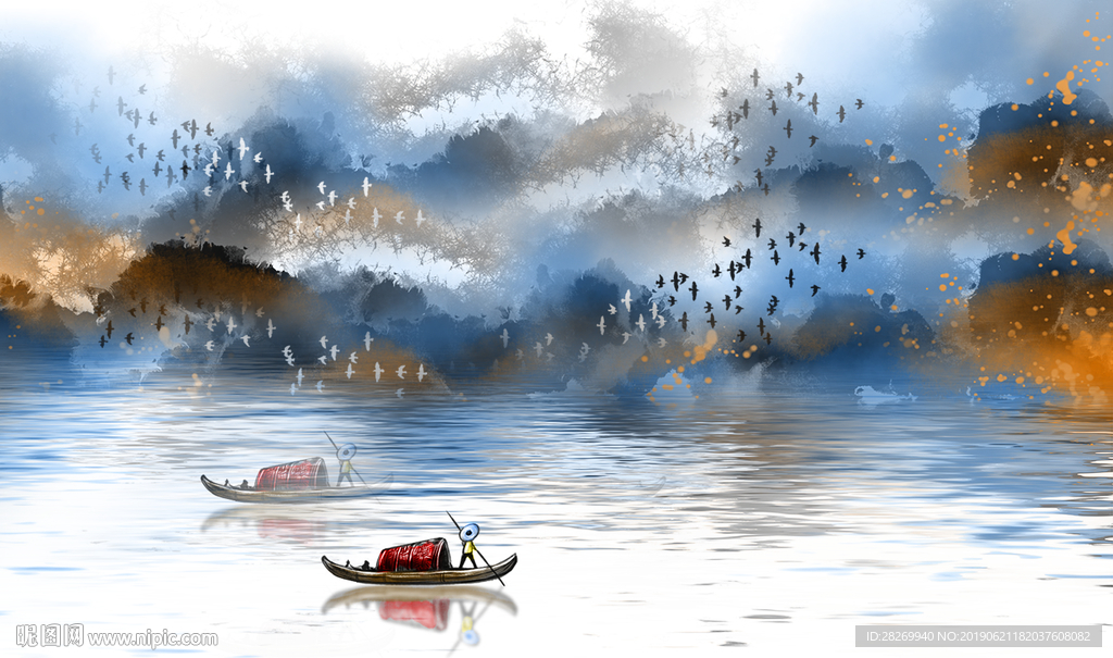 水墨山水画