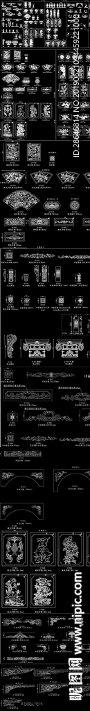 新中式雕花CAD图库
