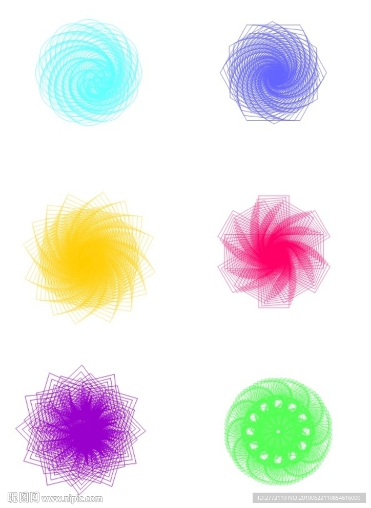 各种证券 防伪花纹