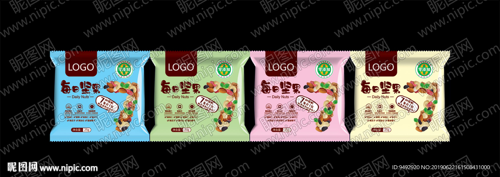 每日坚果 立体包装效果图