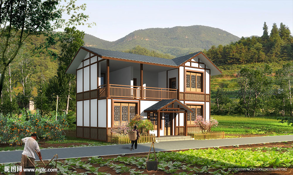 美丽乡村 田园效果图 乡村改造
