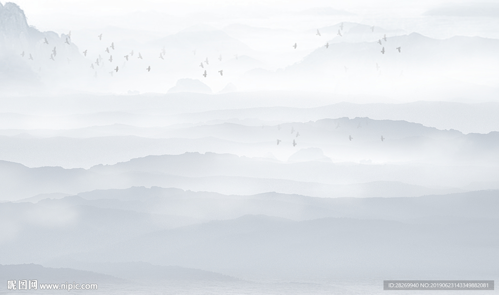 山水屏风