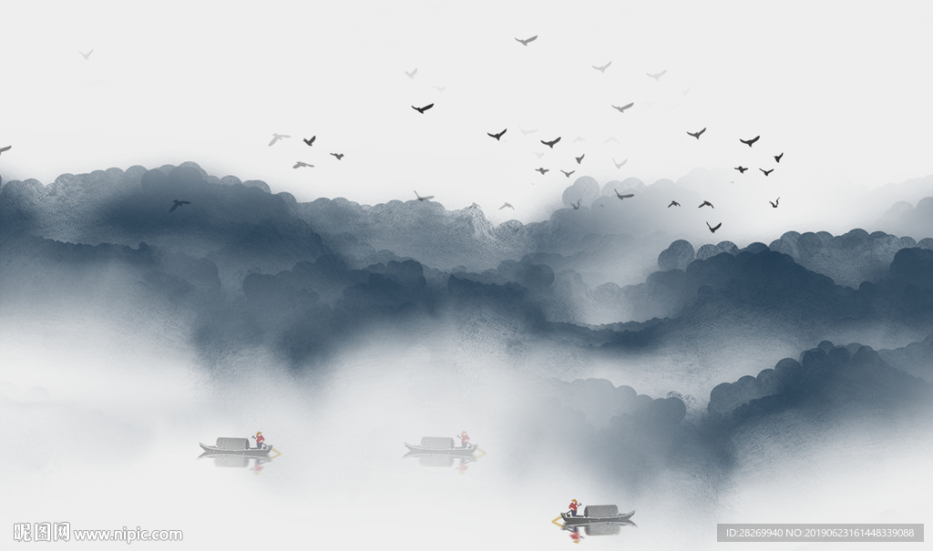 新中式无框画