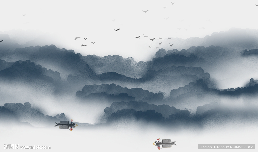 新中式无框画