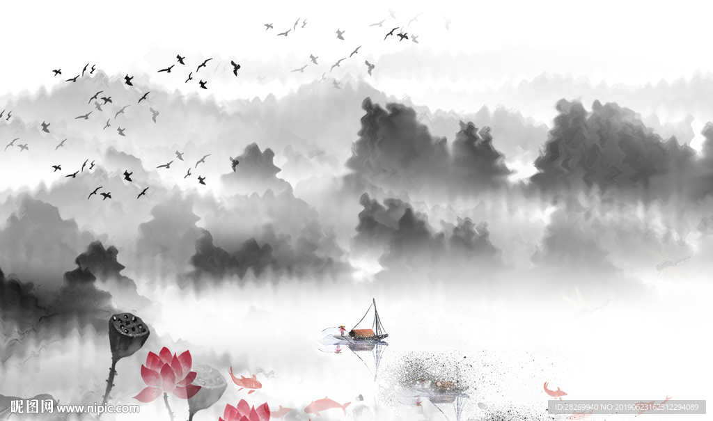 新中式无框画