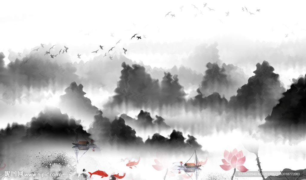 新中式无框画