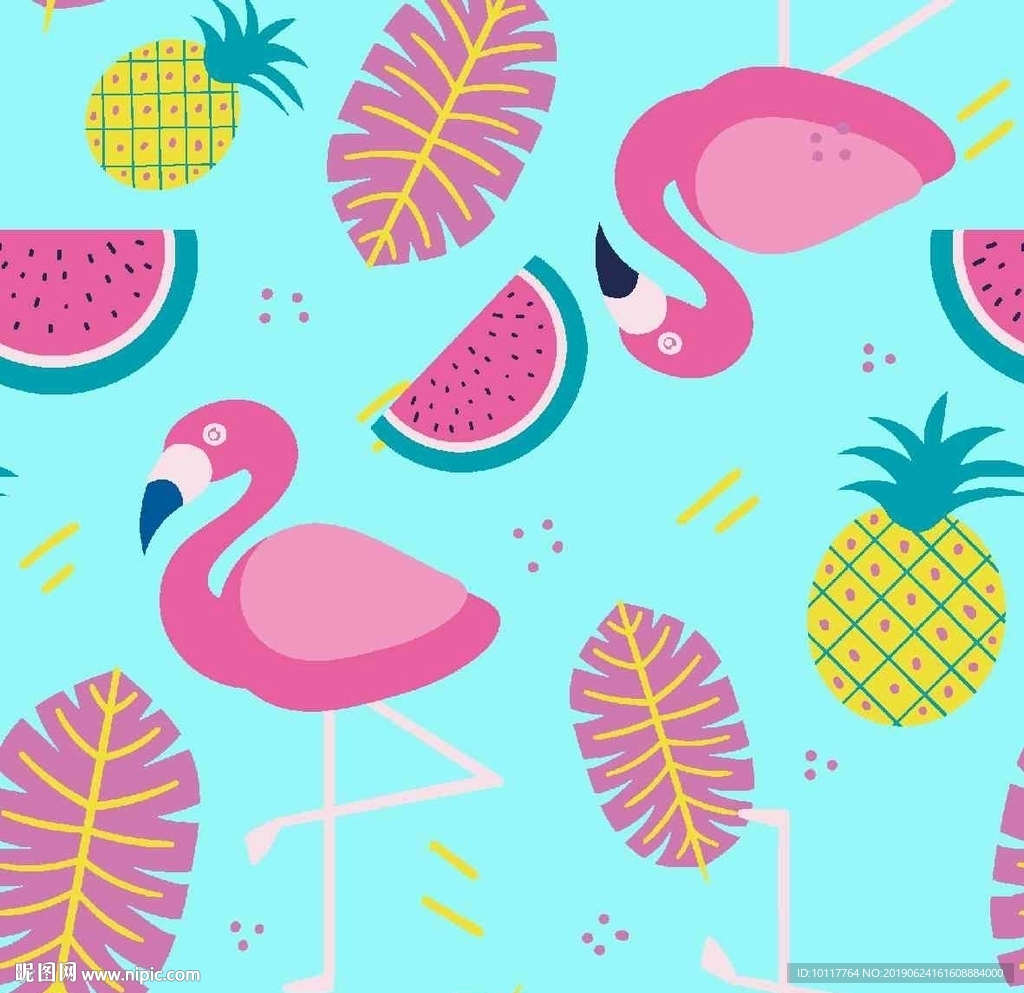 西瓜菠萝火烈鸟