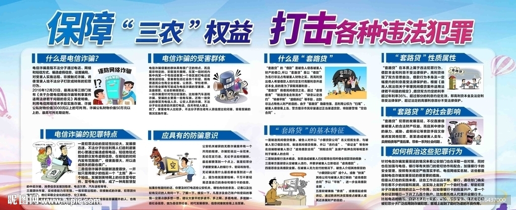 电信诈骗展板
