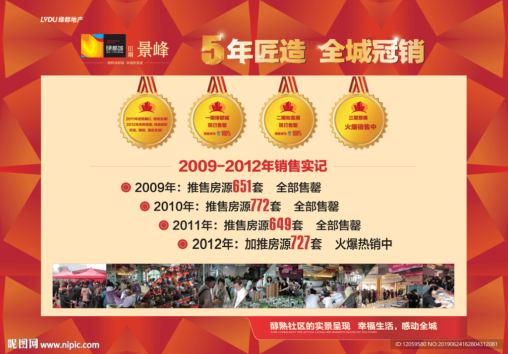 地产背景板 展板 奖牌