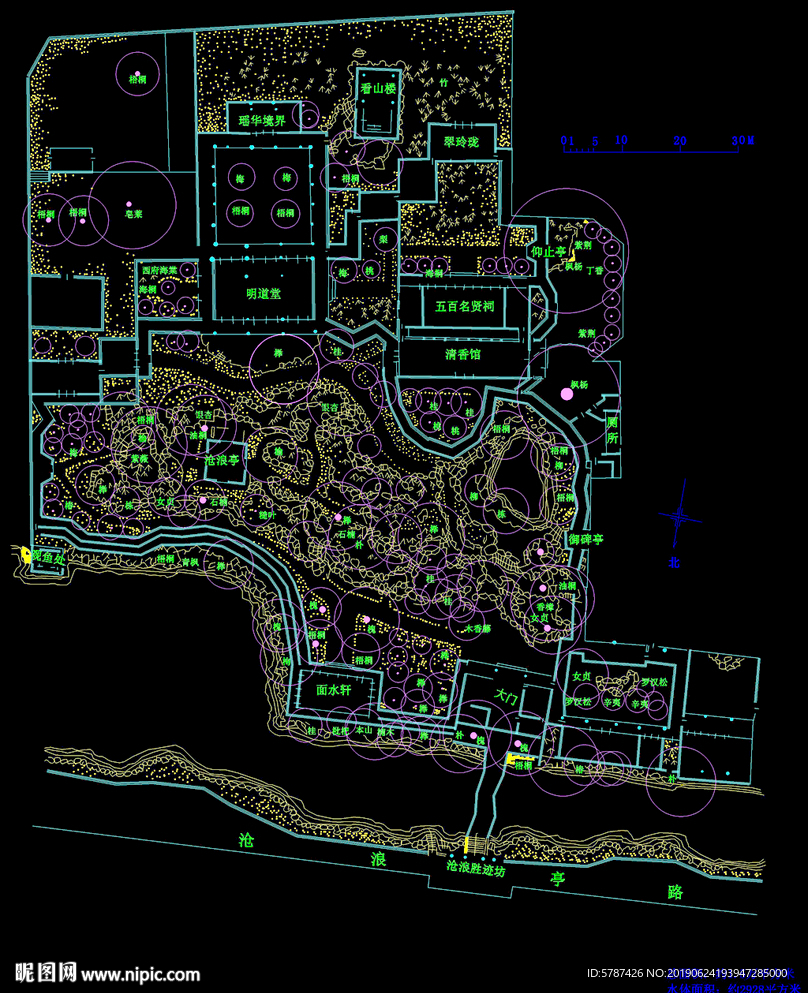 园林建筑规划平面图