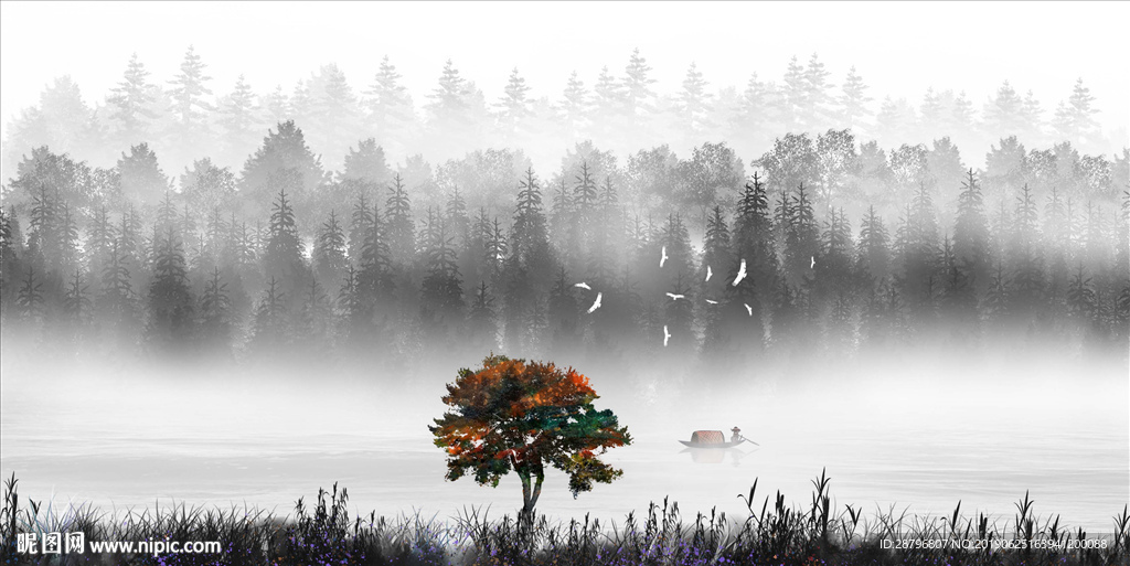 水墨山水画图片