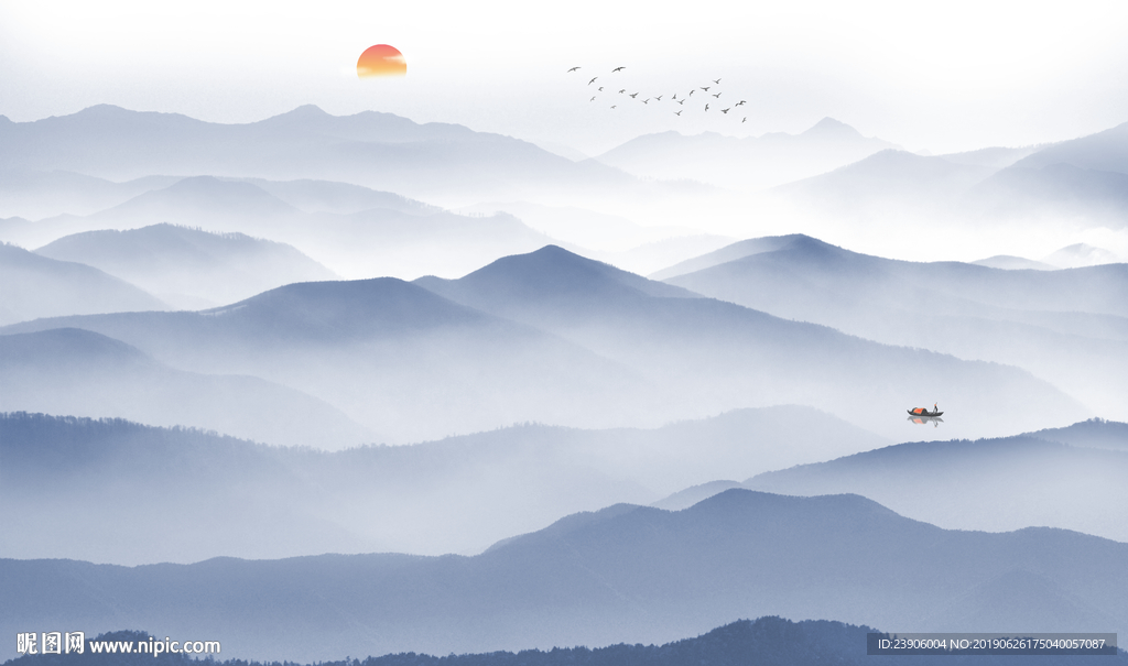 山水背景墙
