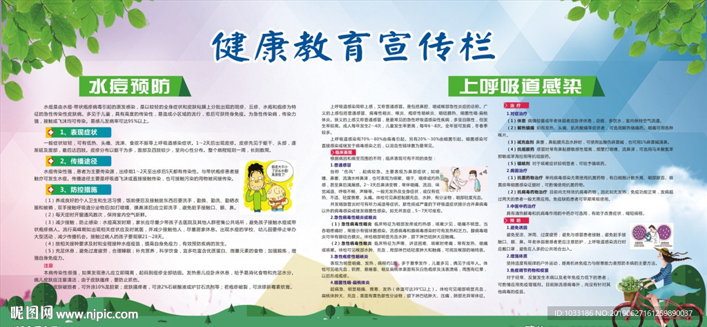 水痘健康教育展板