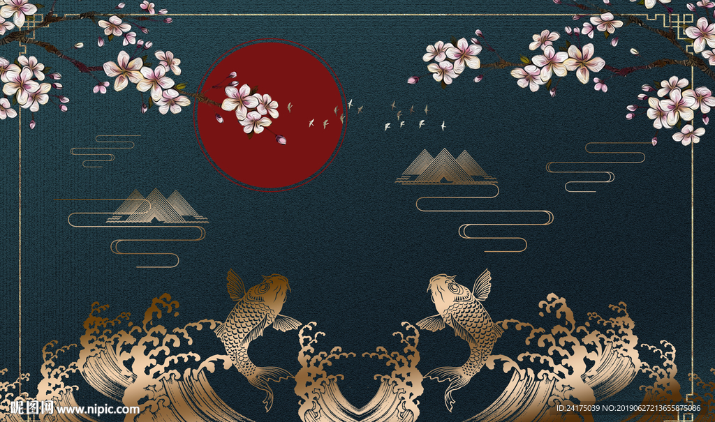 日式背景墙