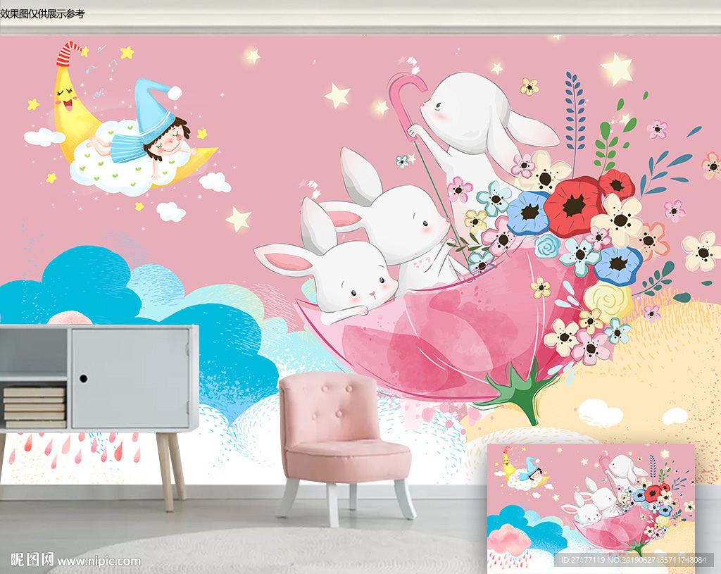 儿童房背景墙