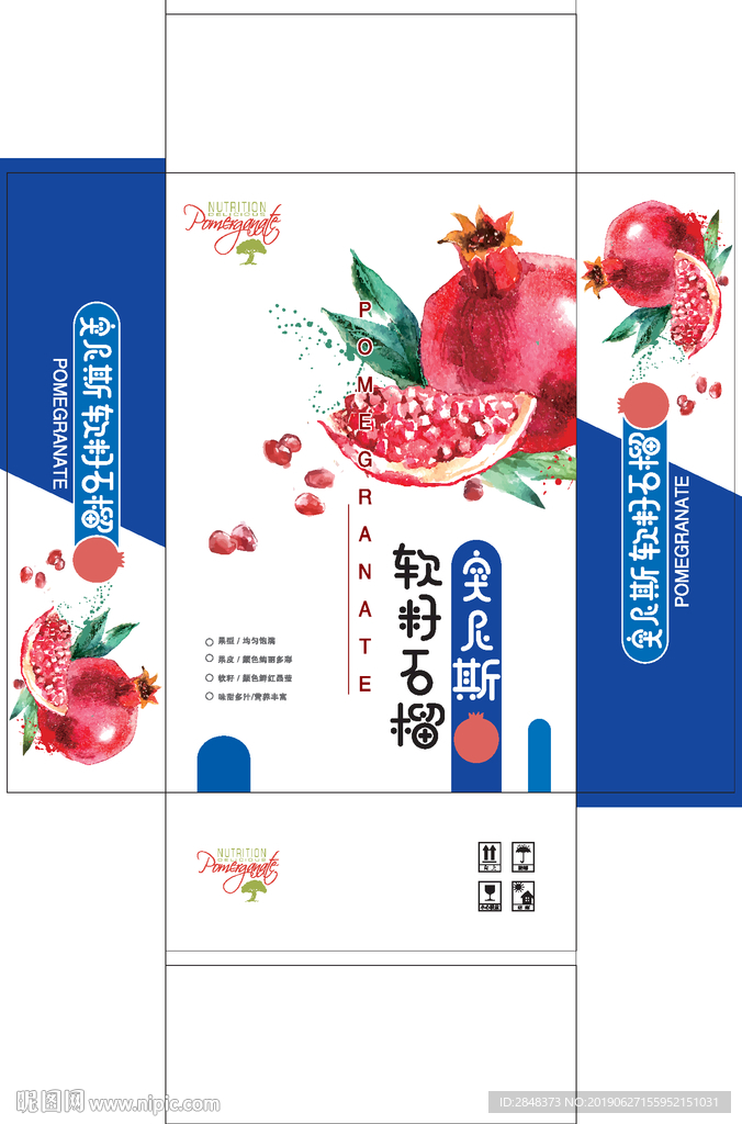 突尼斯软籽石榴平面图