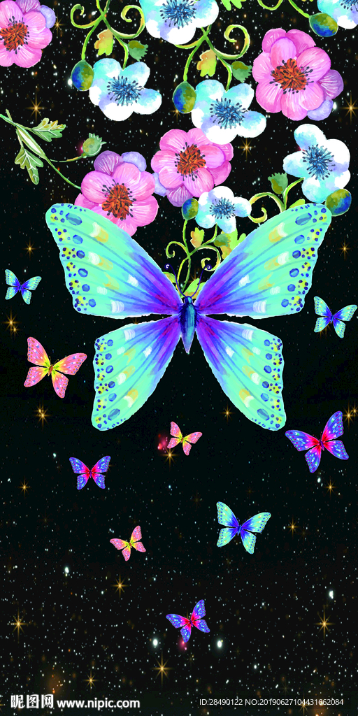 蝴蝶星空手机壳