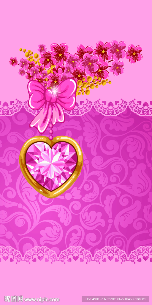 蕾丝爱心手机壳