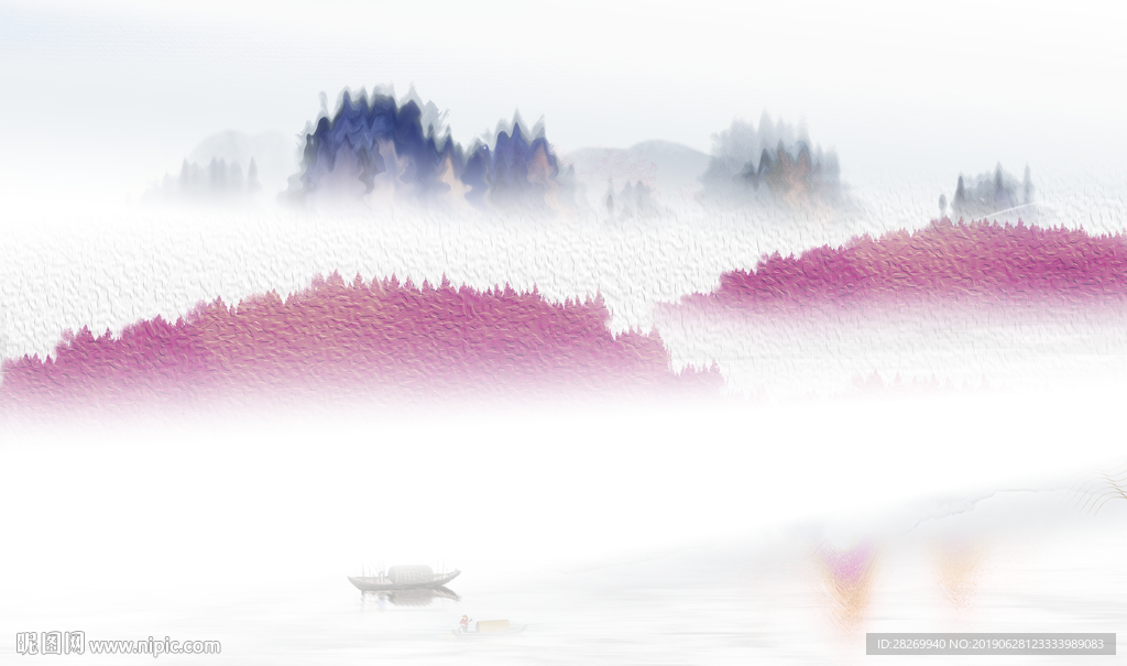 水墨山