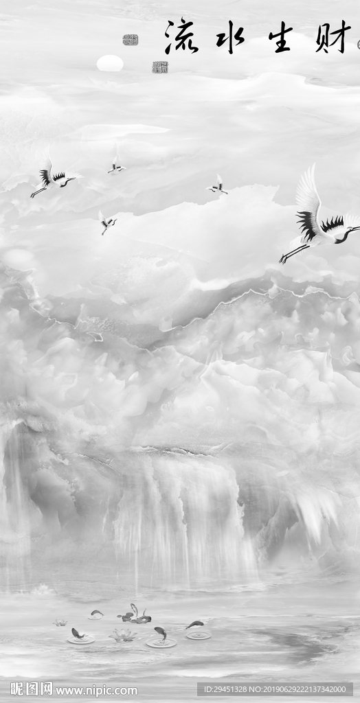 简约玄关画通道不分色未分层