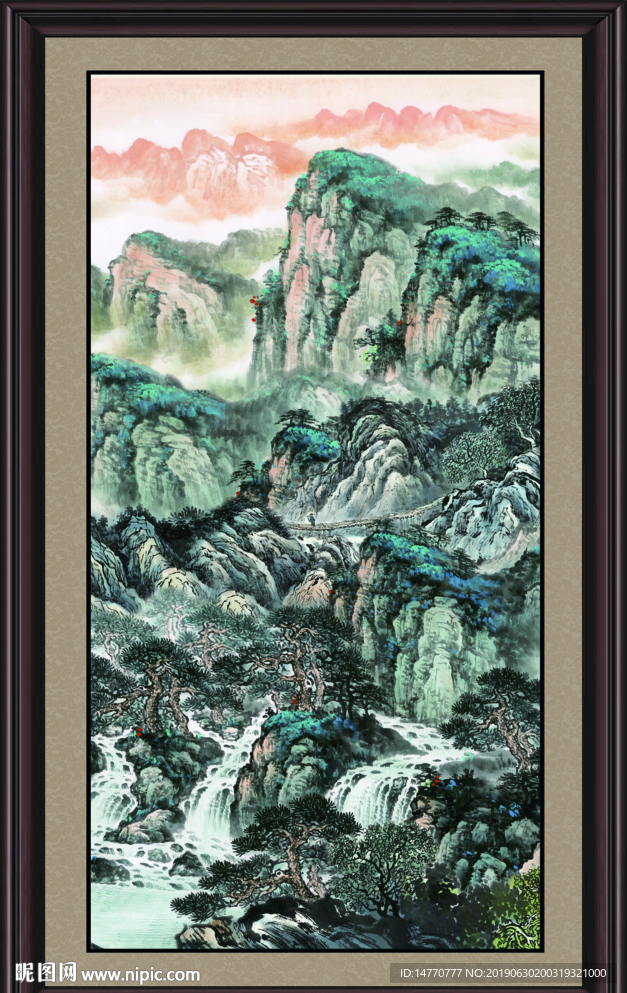 竖幅山水