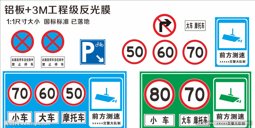 前方测速 道路标识
