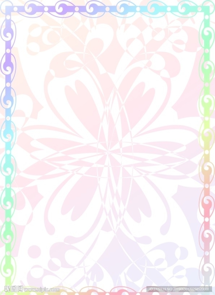 鲜艳花 商业证书纹