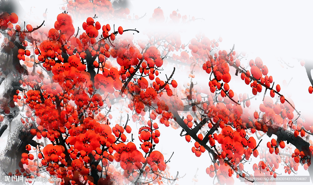 梅花背景墙