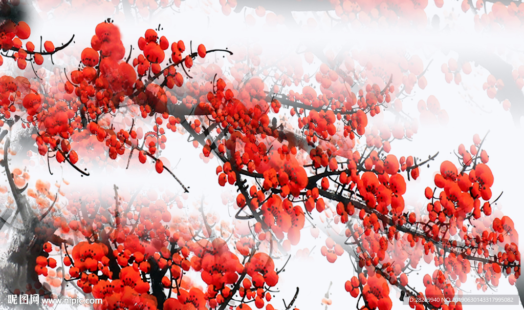 梅花背景墙
