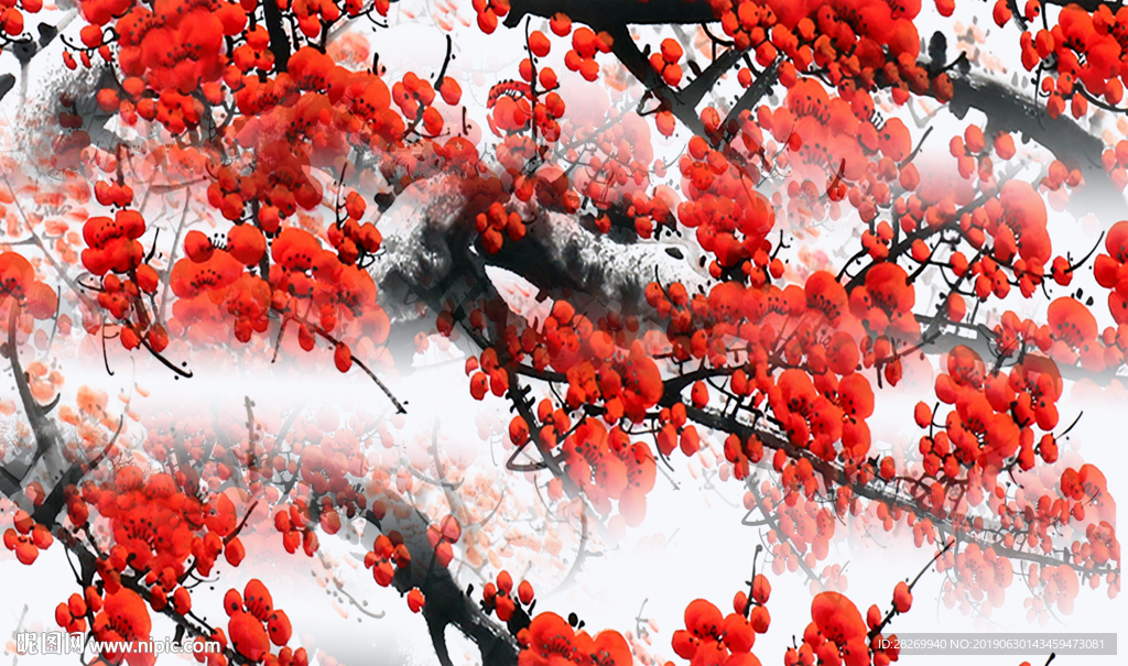 梅花背景墙