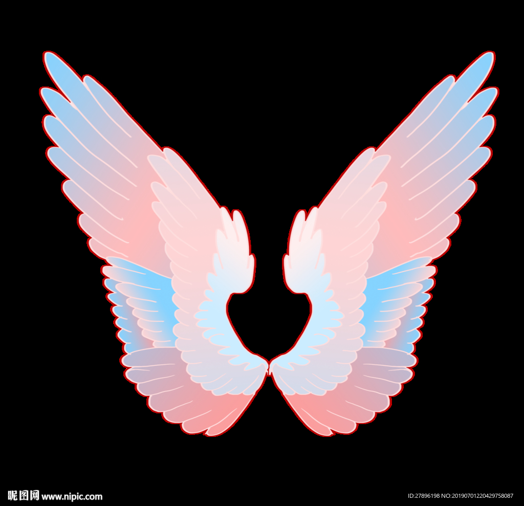 手绘翅膀