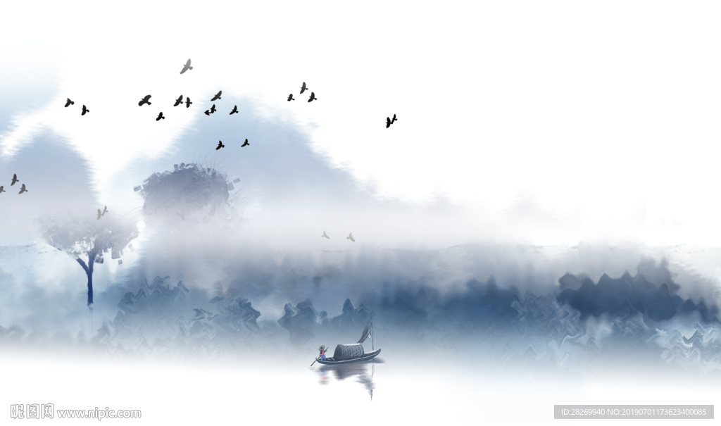 山水背景墙