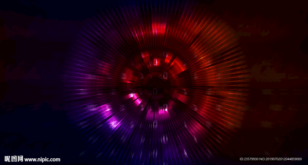 红色科技数字背景