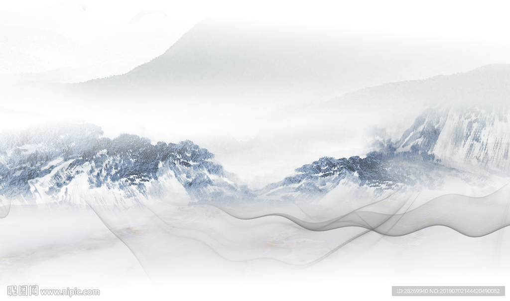 山水屏风