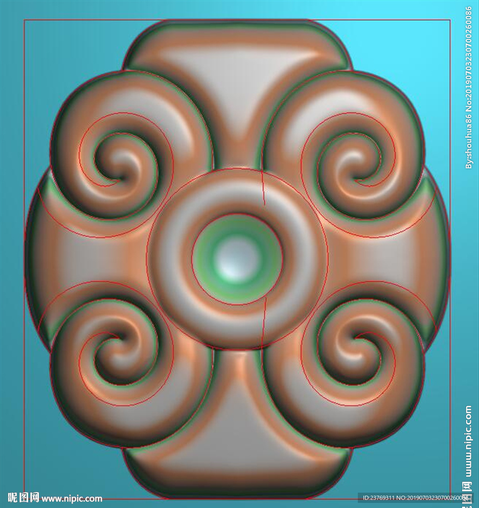 玉雕背云挂件玉佩挂饰配件精雕图