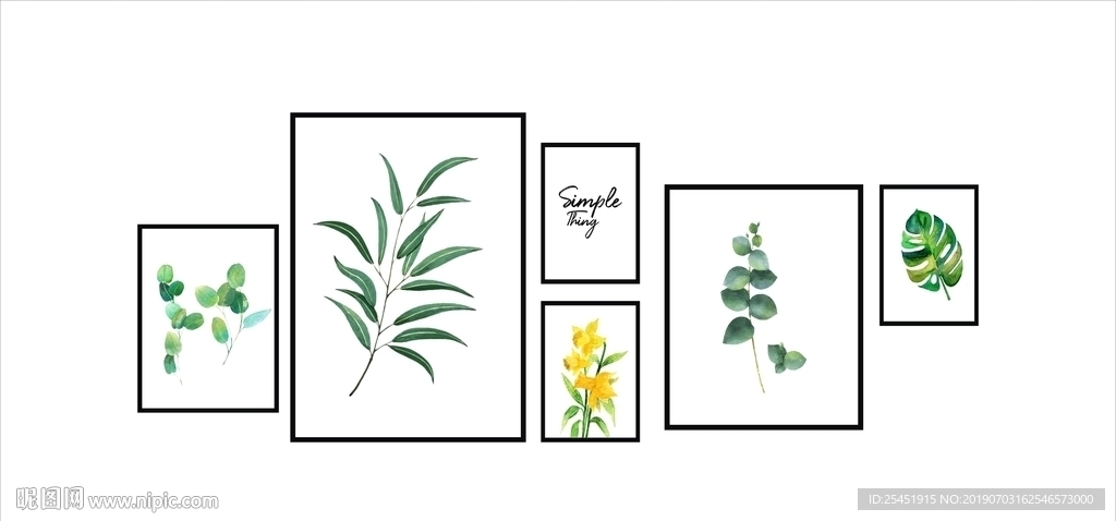 北欧植物组合挂画