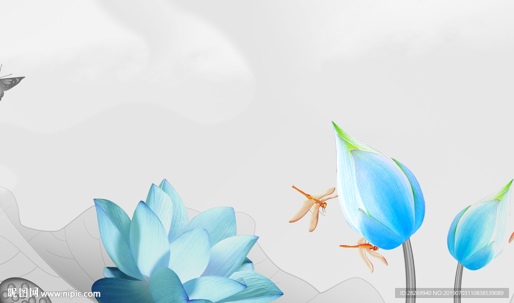 水墨荷花