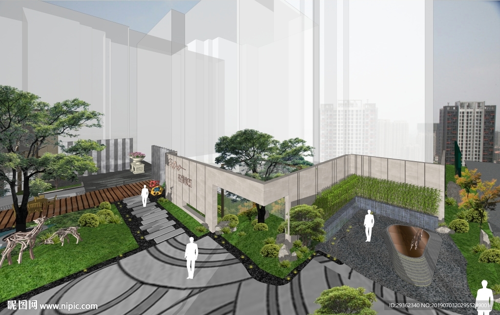 常青藤楼盆售楼部示范区花园