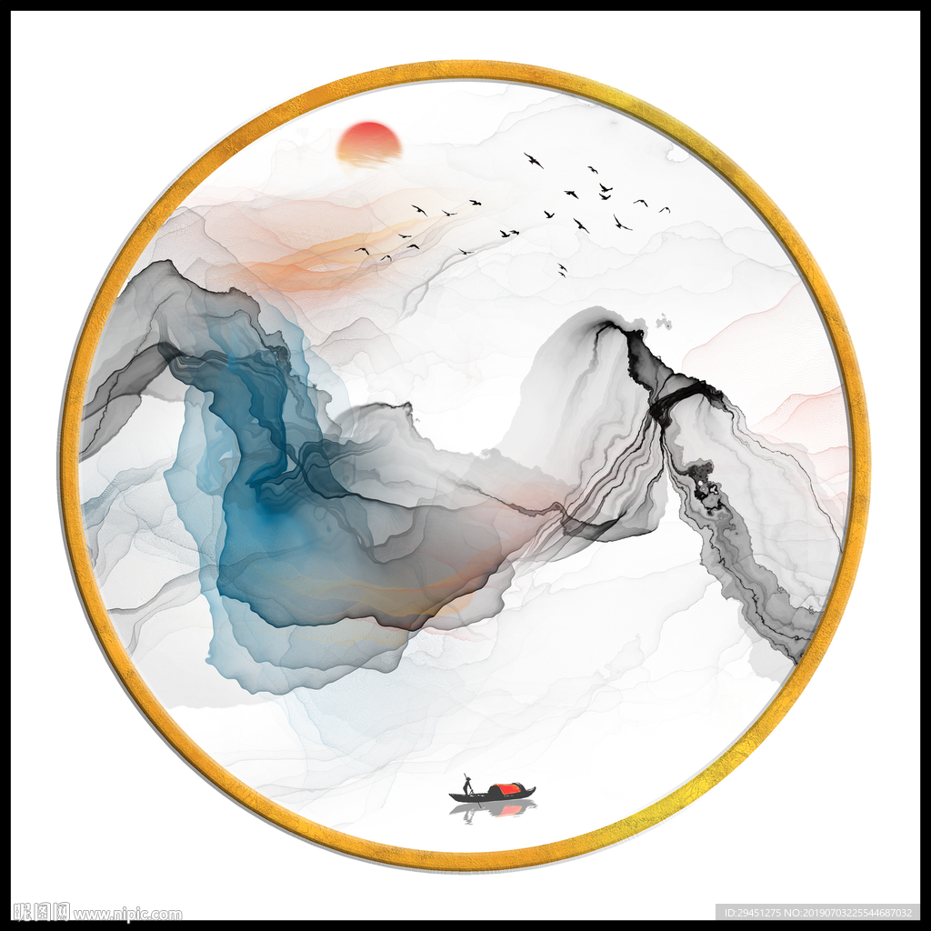 山水画意境TIF层