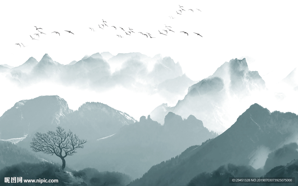 山水TIF合层画
