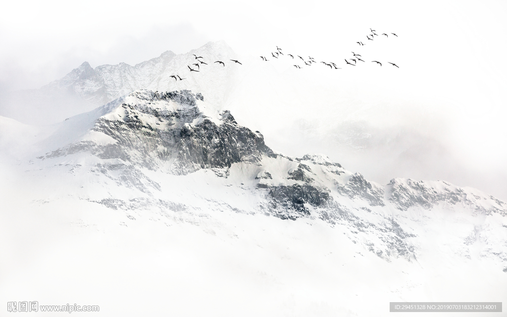 雪山背景墙TIF合层