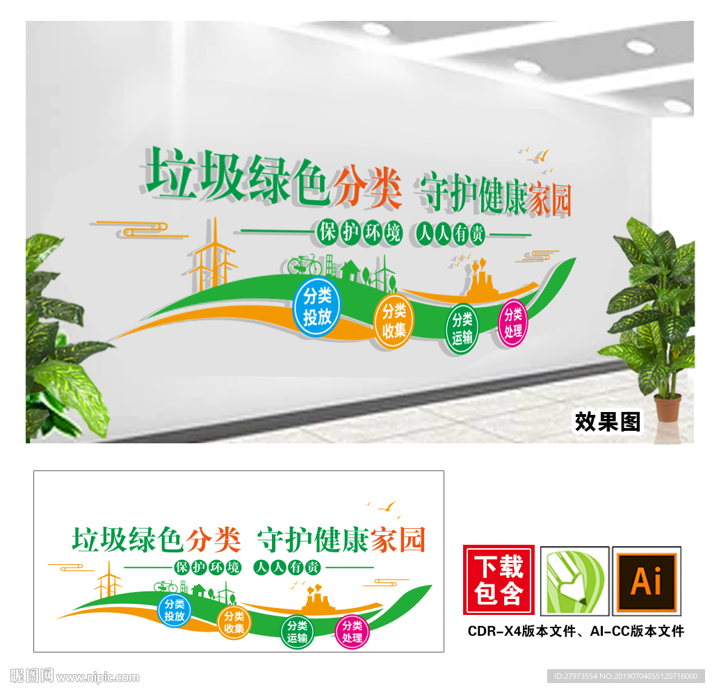 垃圾分类文化墙图片