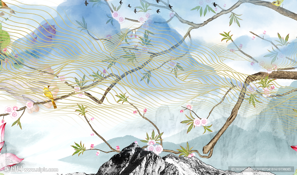 新中式山