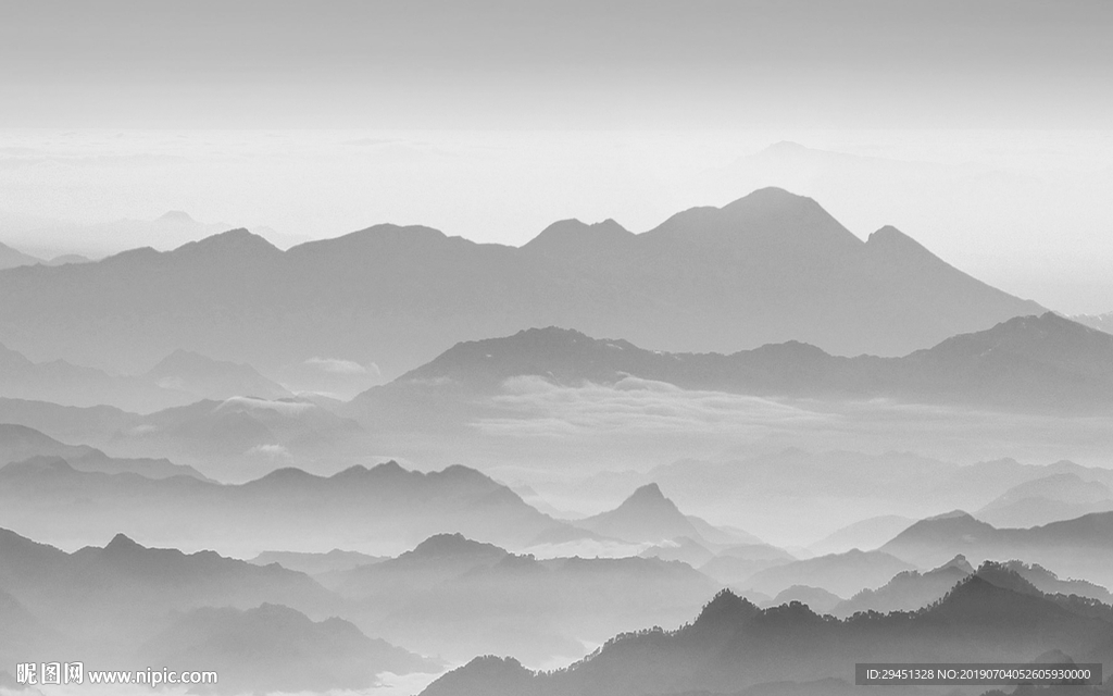 中国风山水画TIF合层
