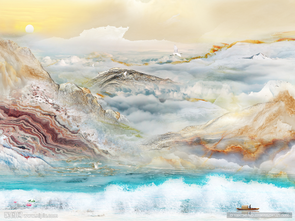 大理石TIF合层背景墙