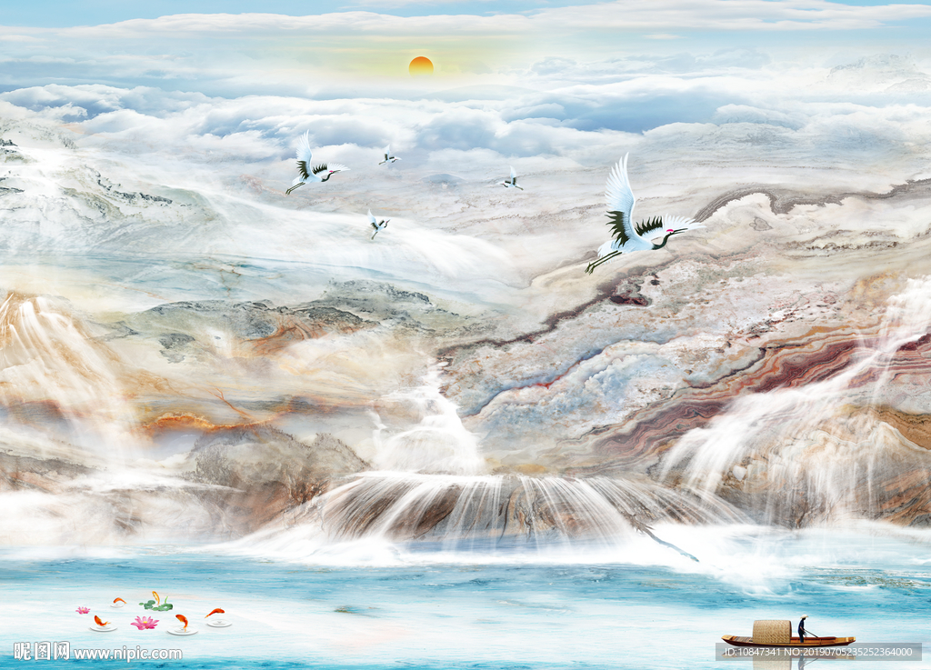 高温烧大理石TIF分层 背景墙