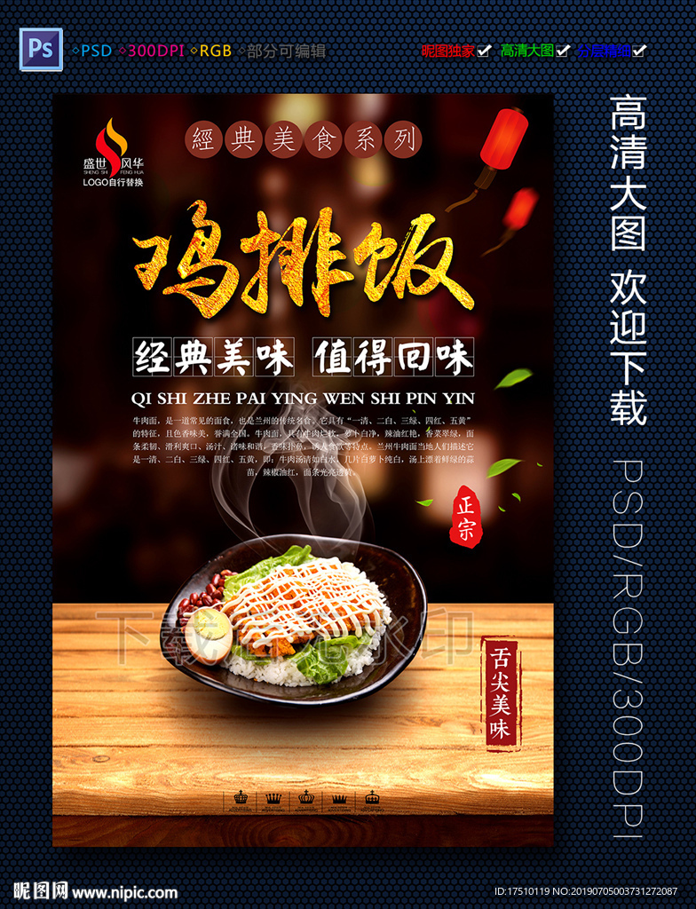鸡排饭