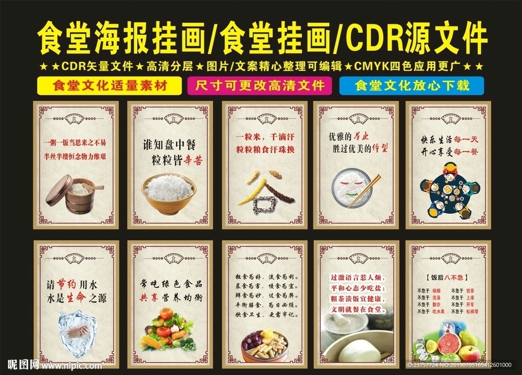 食堂文化特色展板