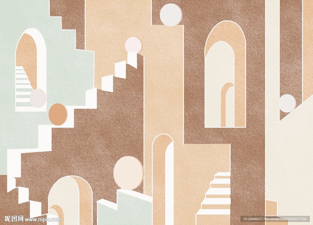 北欧简约时尚背景墙