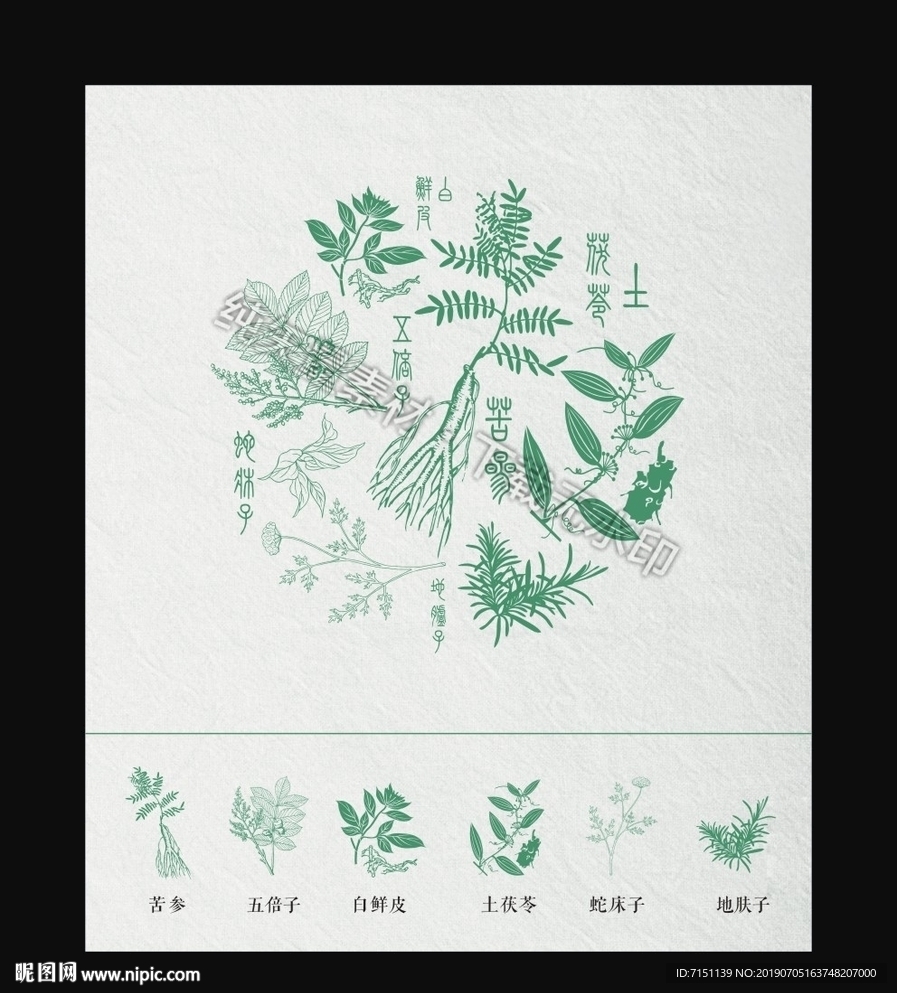 中药图案